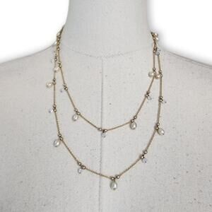 Gold Pearl Strand Necklace